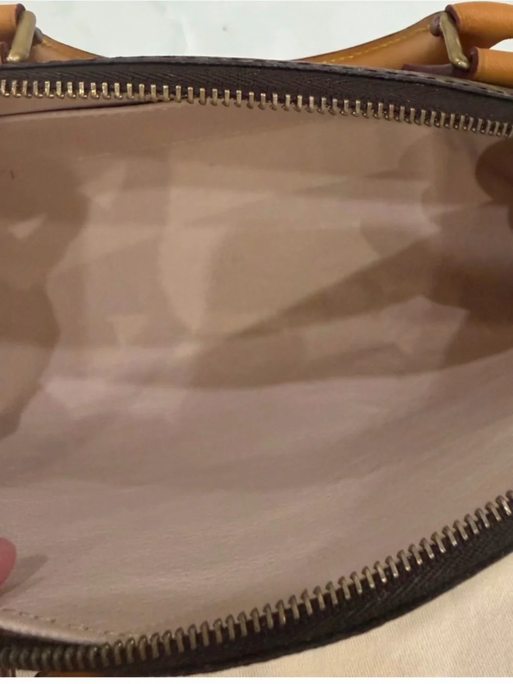 Louis Vuitton Brown Monogram Mini Alma with Tan Handles - Picture 6 of 6